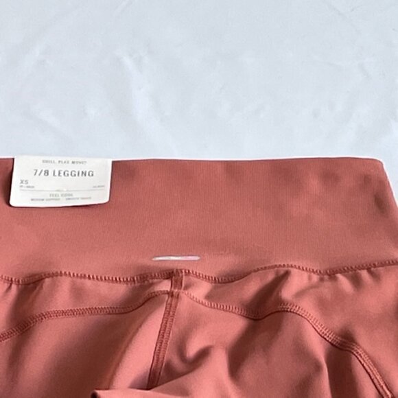 Aerie Chill Play Move 7/8 Laser Cut Terracotta Leggings NWT - Picture 6 of 8
